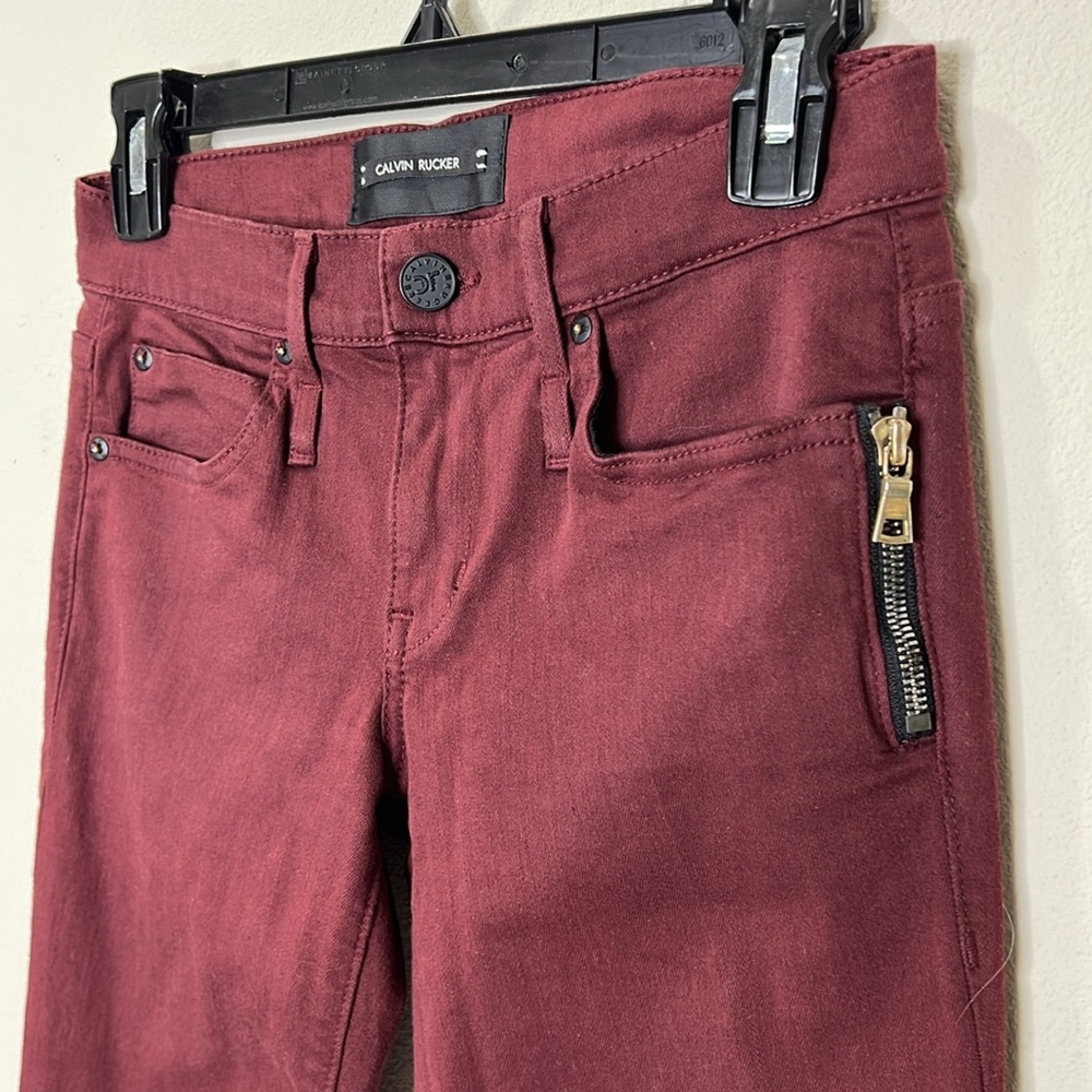 Calvin Rucker Maroon Jeans - Picture 2 of 7